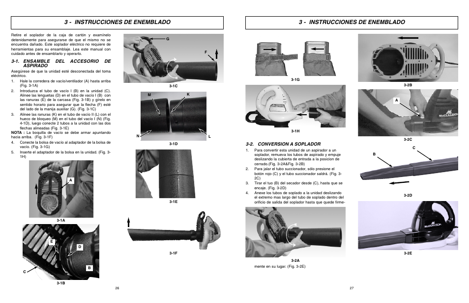 3 - instrucciones de enemblado | McCulloch MCB2205 User Manual | Page 14 / 18