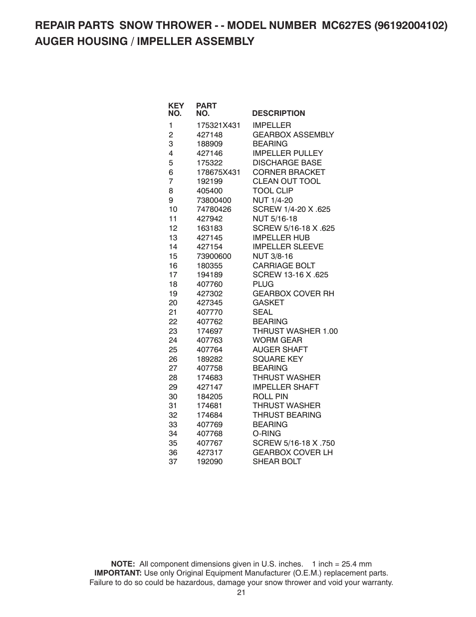 McCulloch 96192004102 User Manual | Page 21 / 40