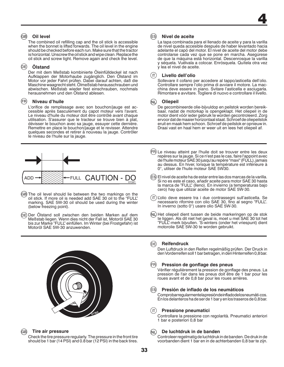 Caution - do | McCulloch M13597H User Manual | Page 33 / 80