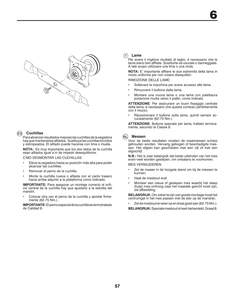 McCulloch M13597H User Manual | Page 57 / 80