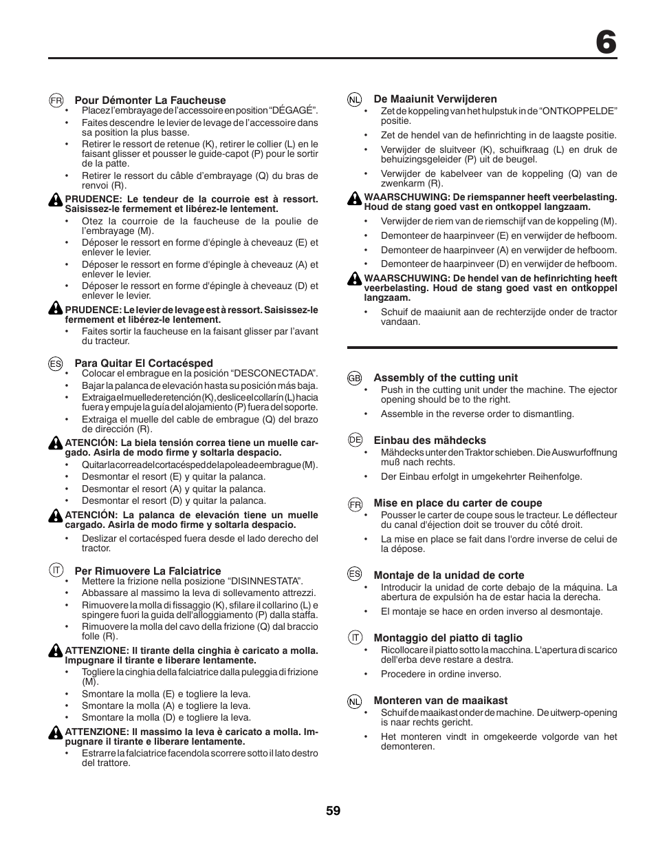 McCulloch M13597H User Manual | Page 59 / 80