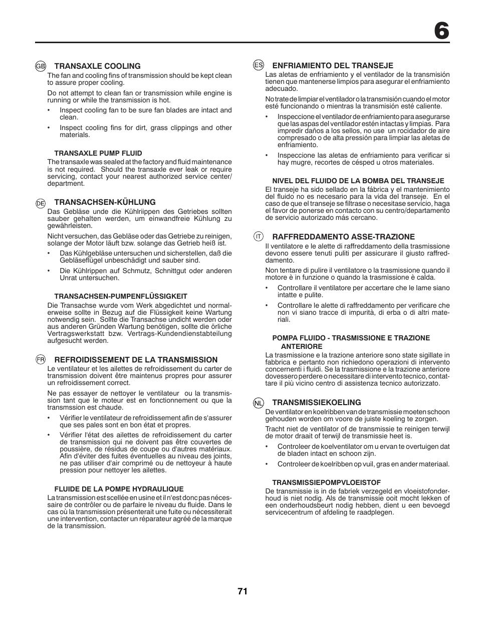 McCulloch M13597H User Manual | Page 71 / 80