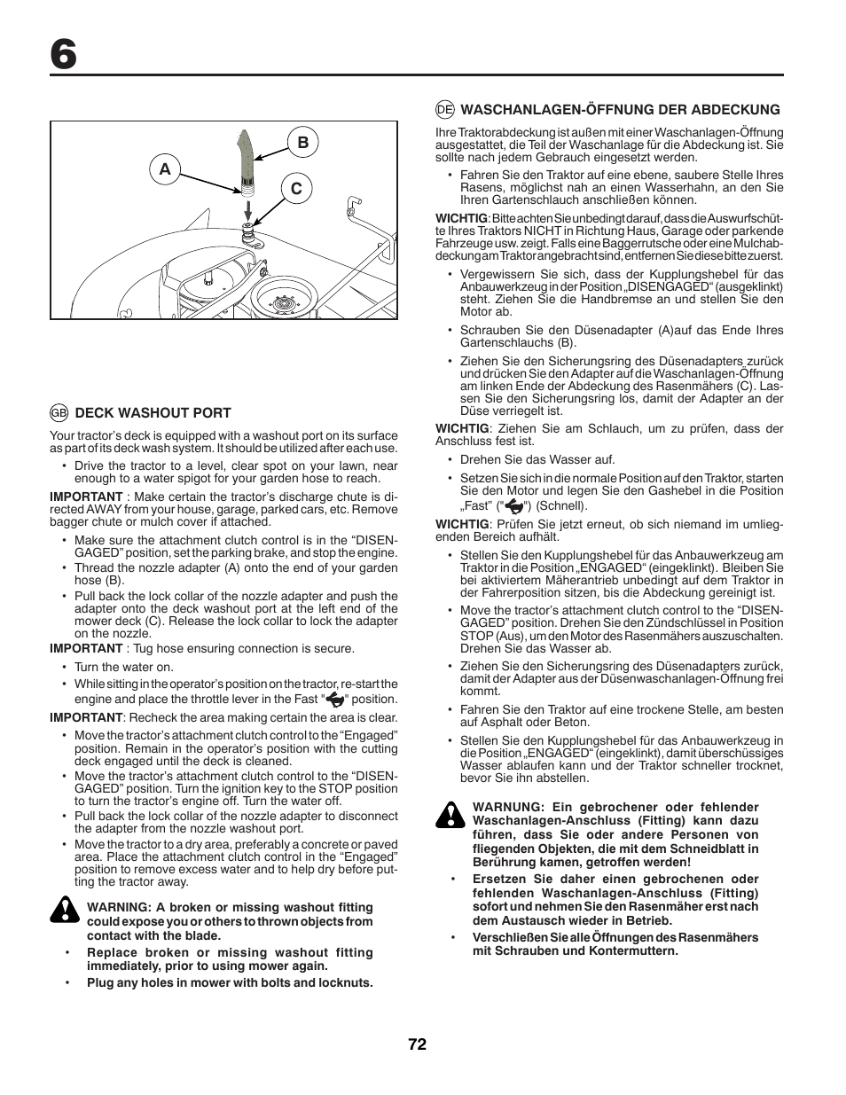 72 a b c | McCulloch M13597H User Manual | Page 72 / 80