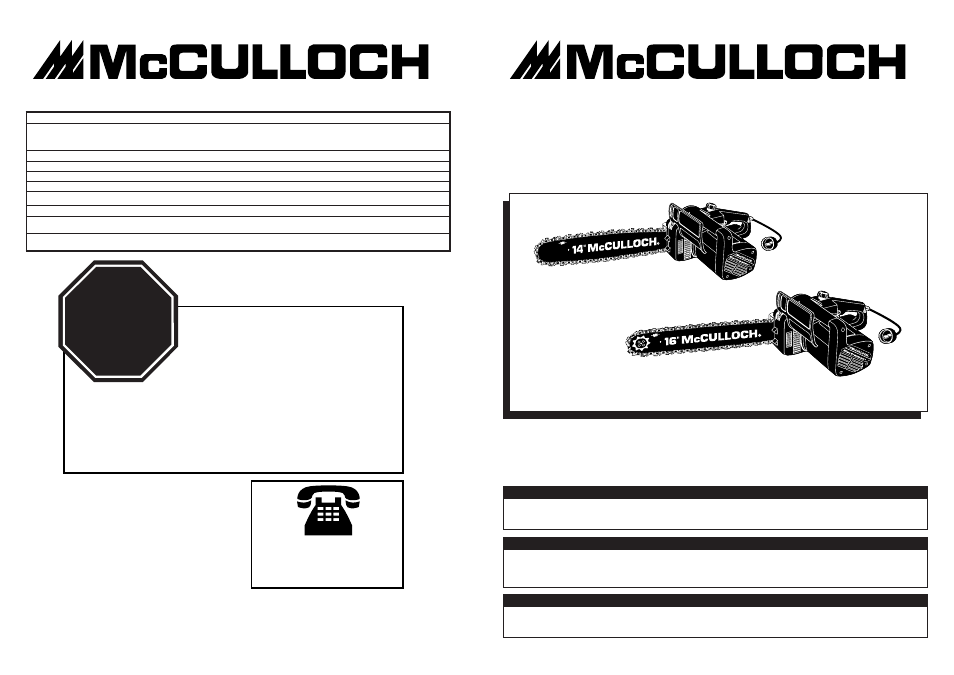 McCulloch MS1425 User Manual | 44 pages