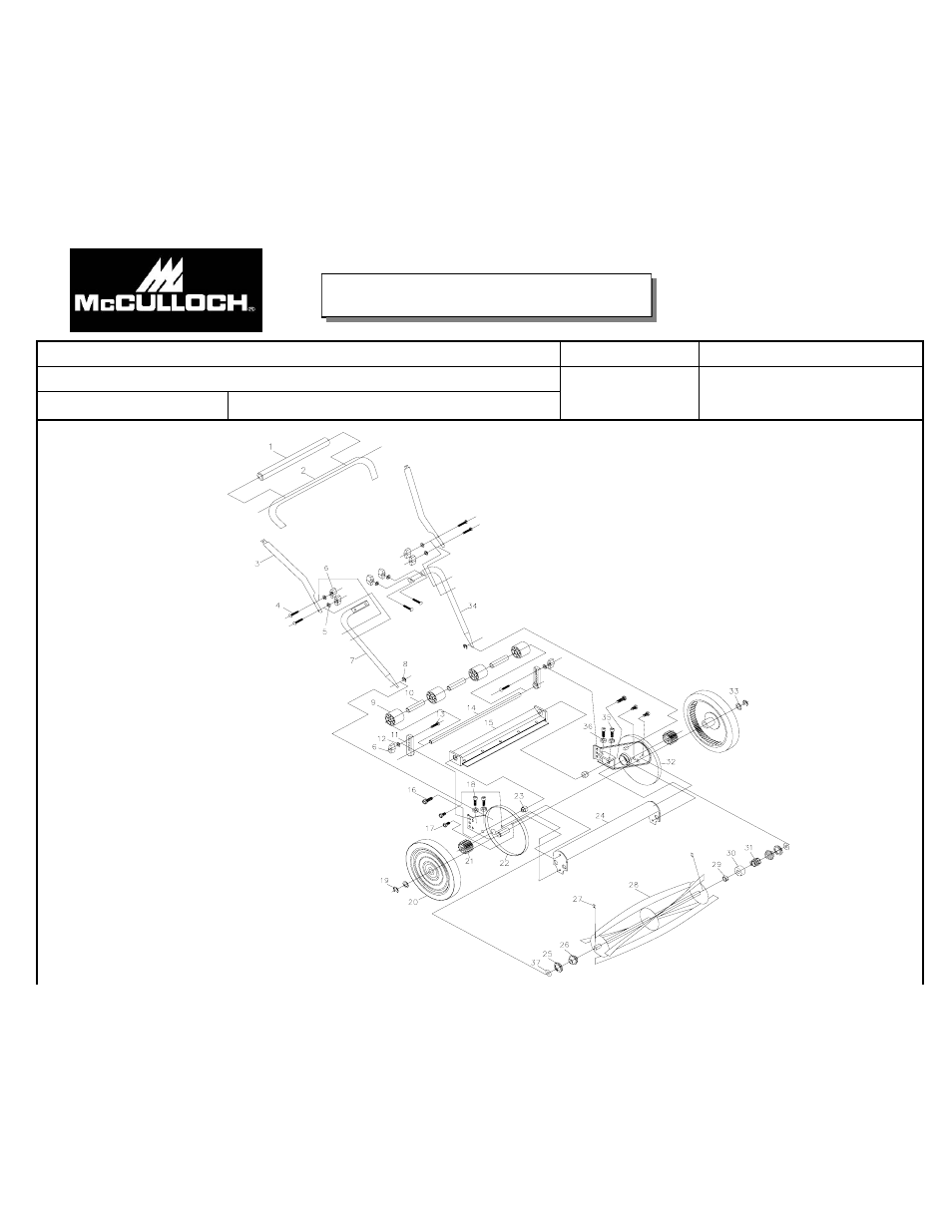 McCulloch MCM2011 User Manual | 3 pages
