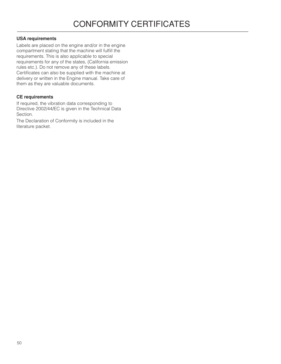 Conformity certificates, Conformity.certificates | McCulloch ZM3816 BF User Manual | Page 50 / 56