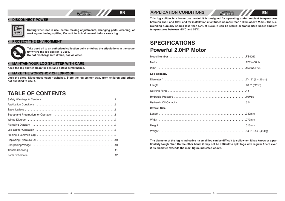 McCulloch Woodchuck FB4052 User Manual | Page 3 / 17