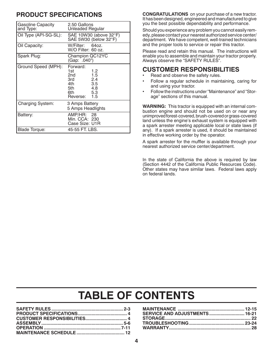 McCulloch 96042011500 User Manual | Page 4 / 26