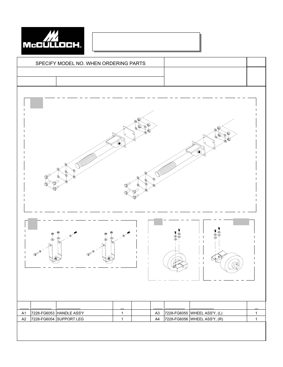 Feb-06, Wheel and handle ass'y | McCulloch 7096-FG7008 User Manual | Page 28 / 28