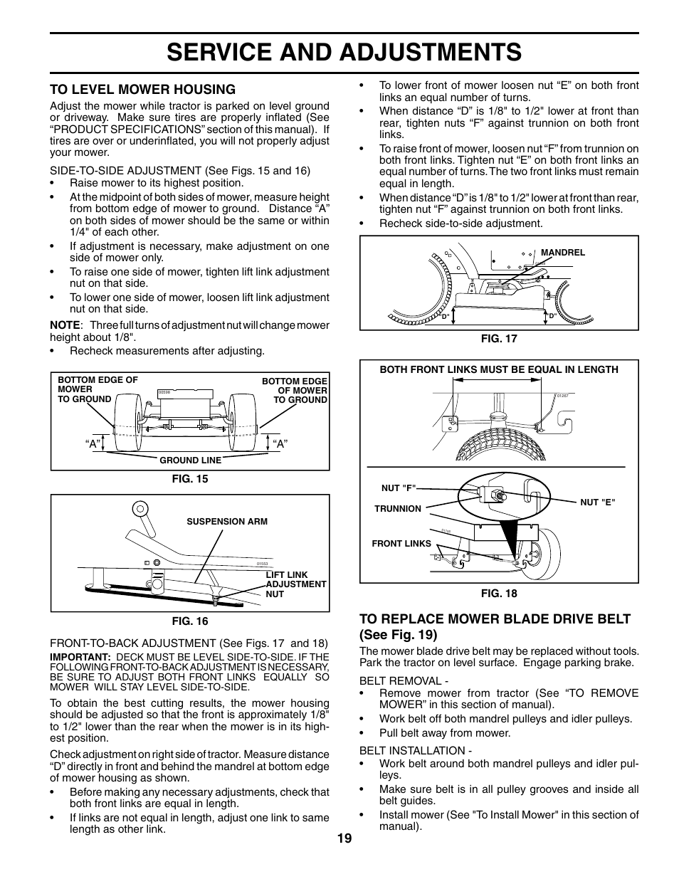 Service and adjustments | McCulloch MC1236ST User Manual | Page 19 / 44