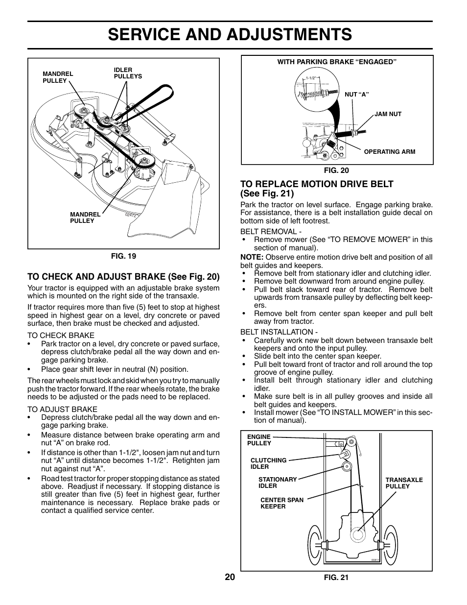 Service and adjustments | McCulloch MC1236ST User Manual | Page 20 / 44