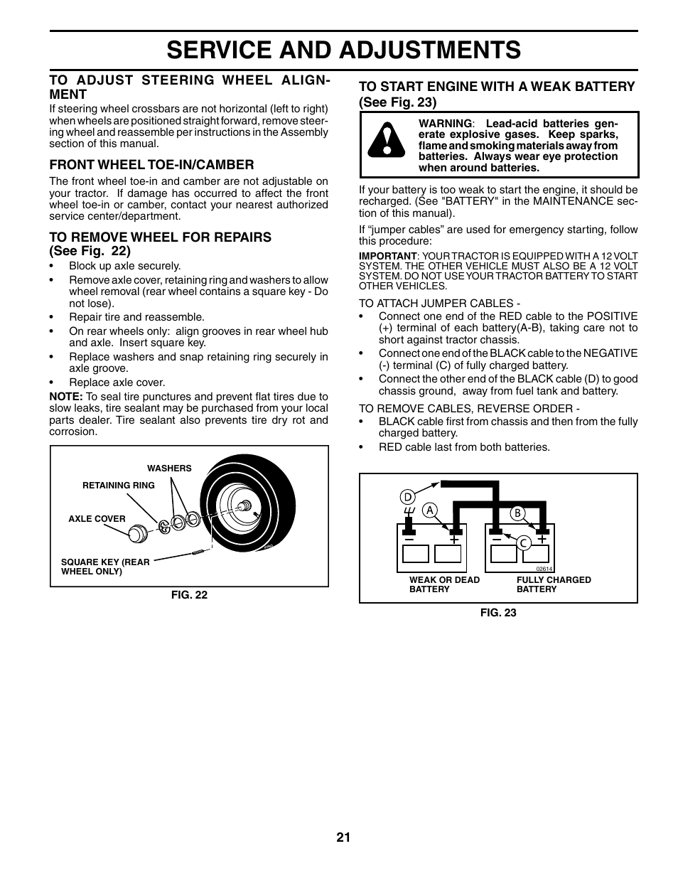 Service and adjustments | McCulloch MC1236ST User Manual | Page 21 / 44