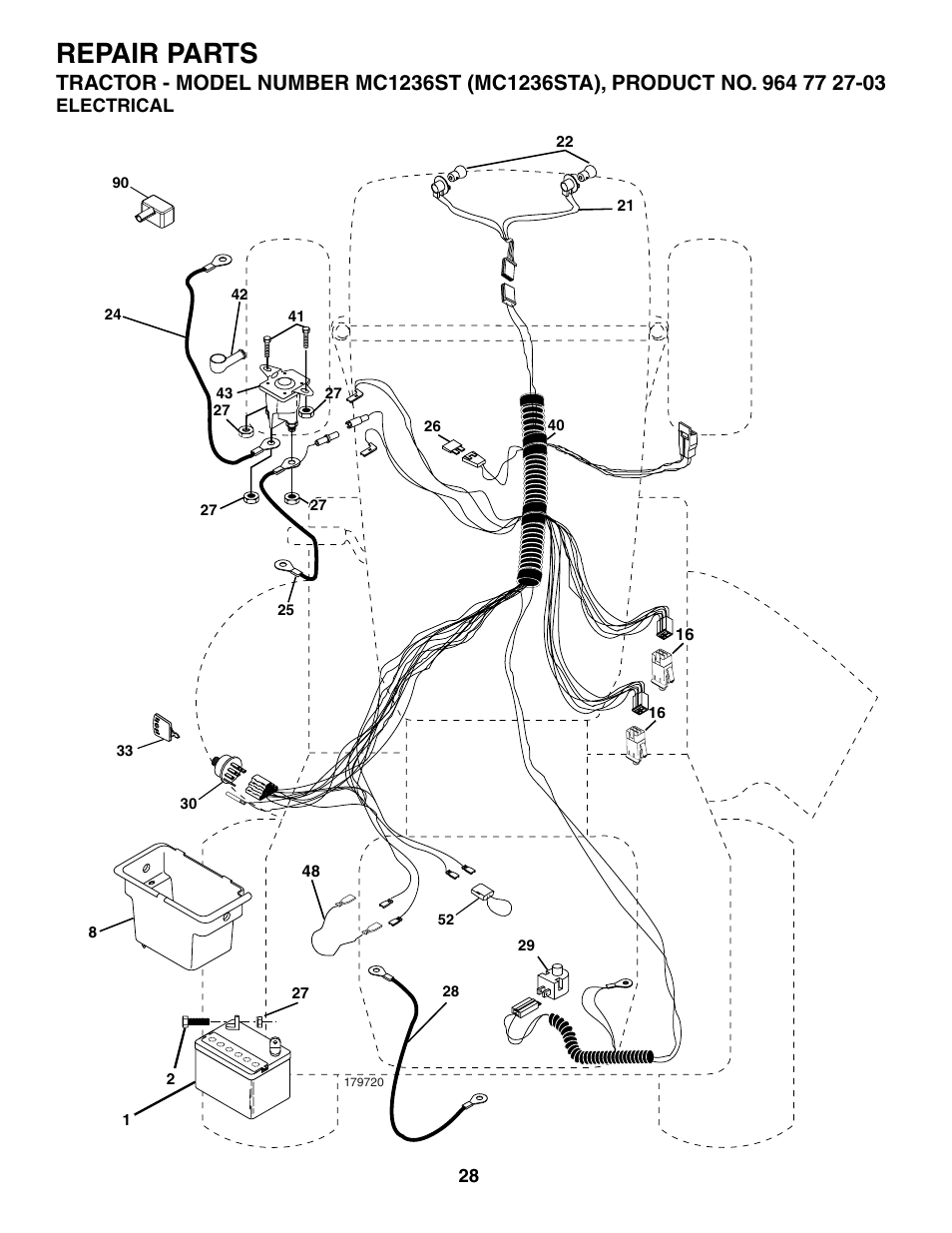 Repair parts | McCulloch MC1236ST User Manual | Page 28 / 44