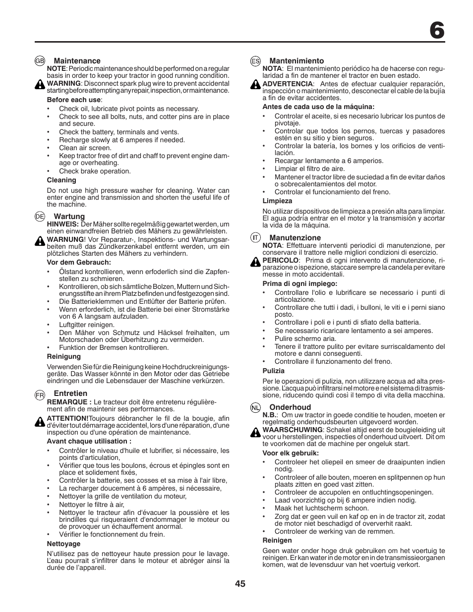 McCulloch 532 43 20-26 User Manual | Page 45 / 68