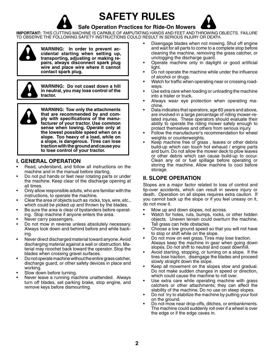 Safety rules | McCulloch MC175H42ST User Manual | Page 2 / 44