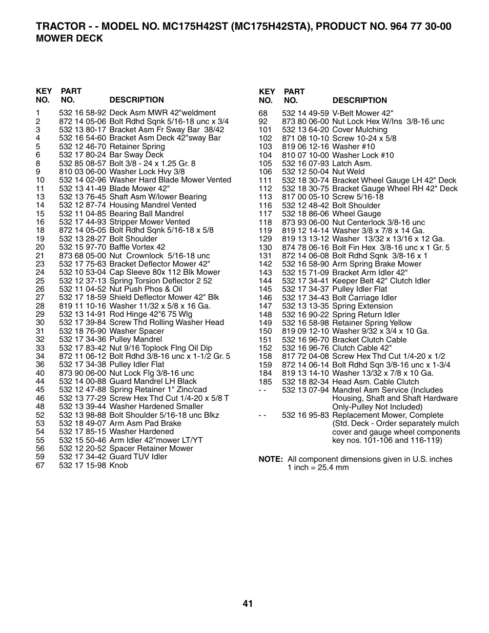 McCulloch MC175H42ST User Manual | Page 41 / 44