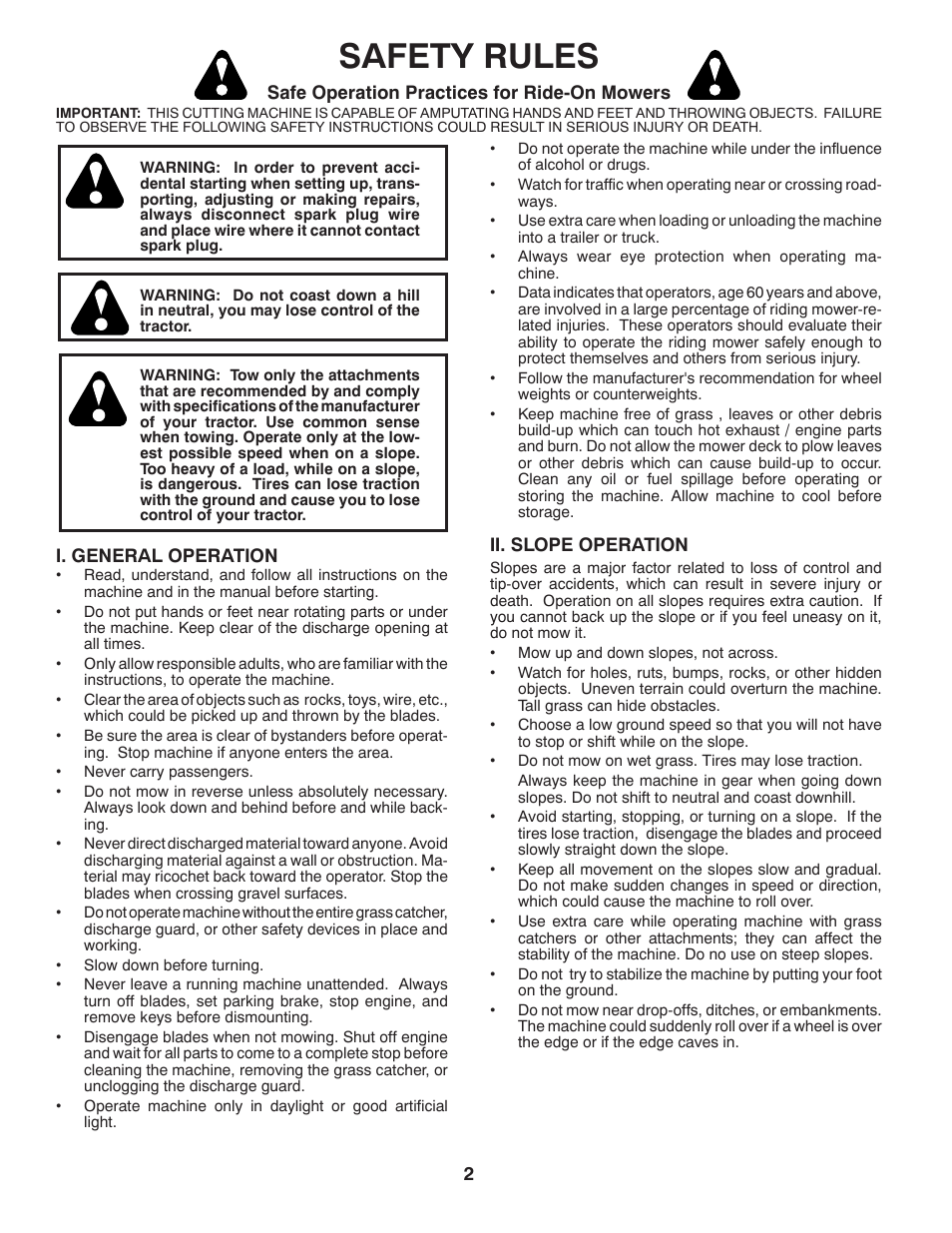 Safety rules | McCulloch 532 40 80-72 User Manual | Page 2 / 28
