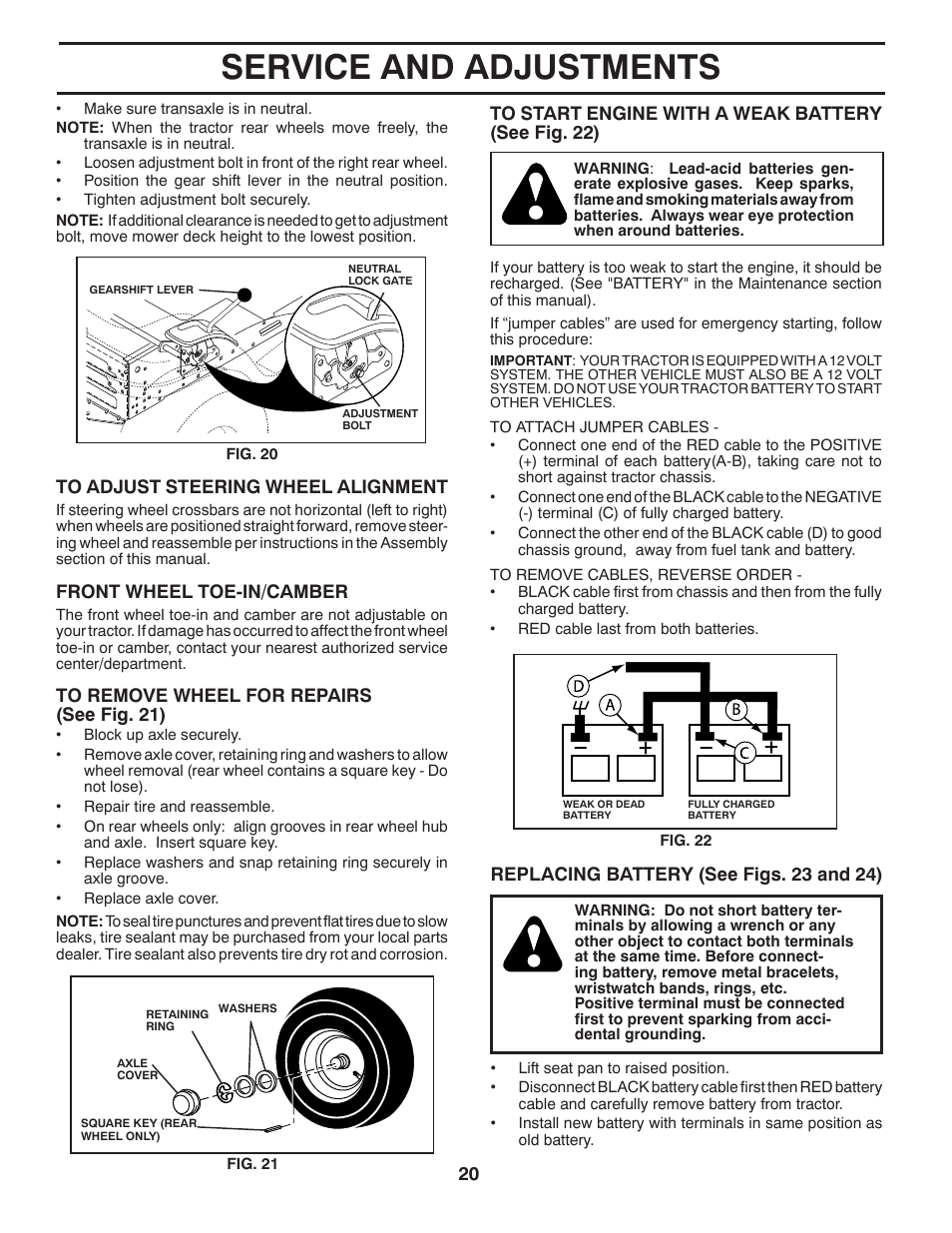 Service and adjustments | McCulloch 532 40 80-72 User Manual | Page 20 / 28