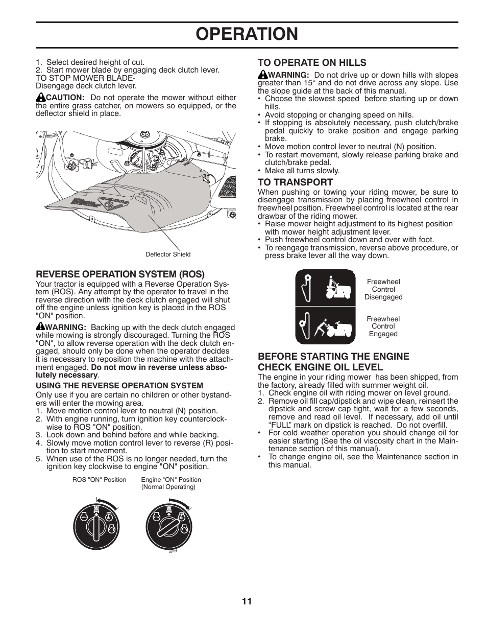 Operation | McCulloch MOWCART 66 User Manual | Page 11 / 24