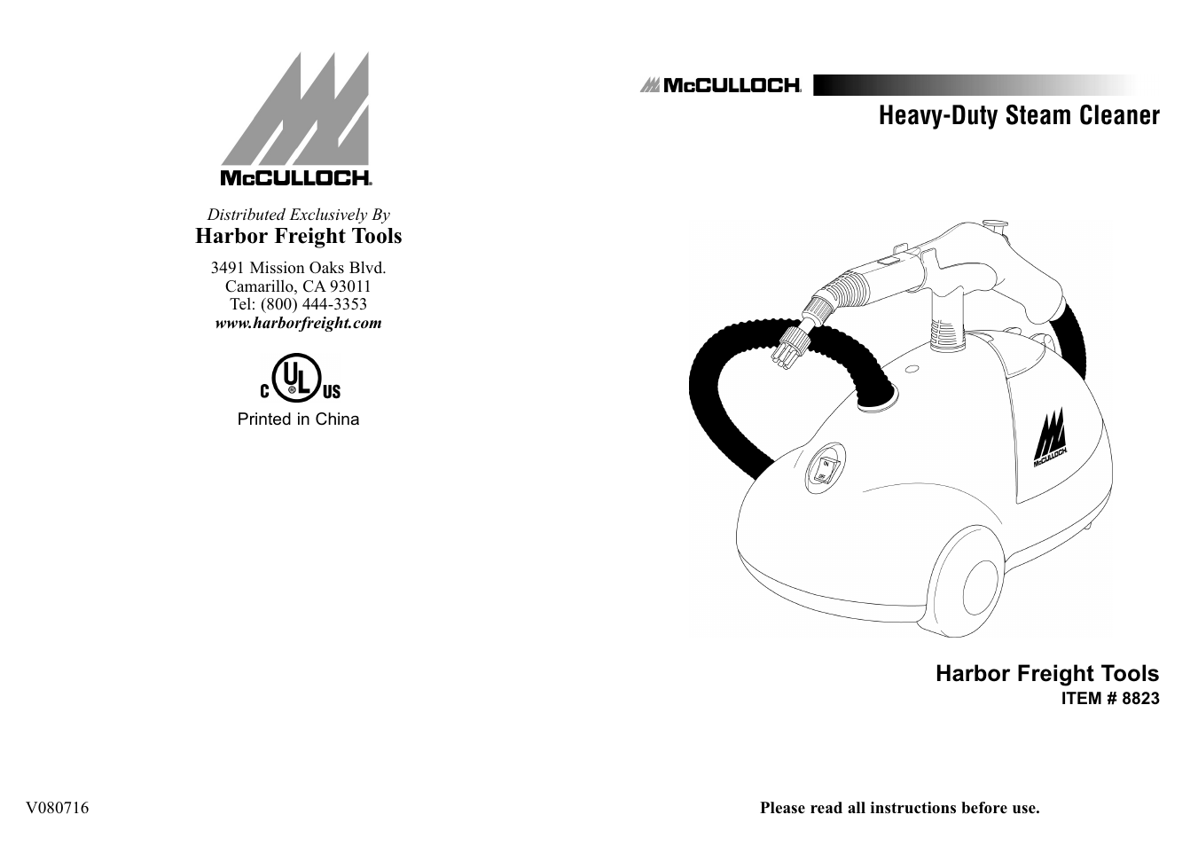 McCulloch 8823 User Manual | 8 pages