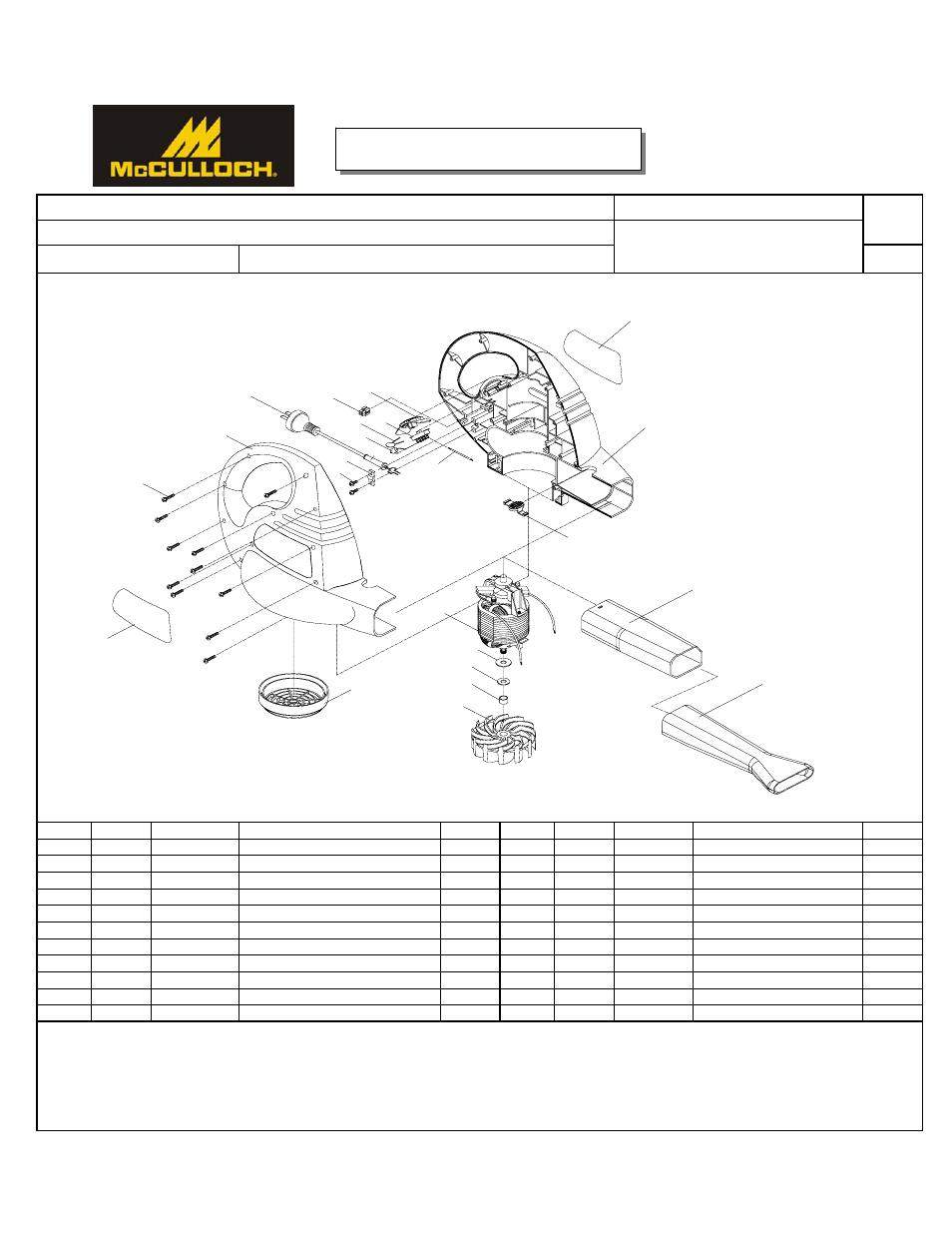 McCulloch MCB2203 User Manual | 1 page