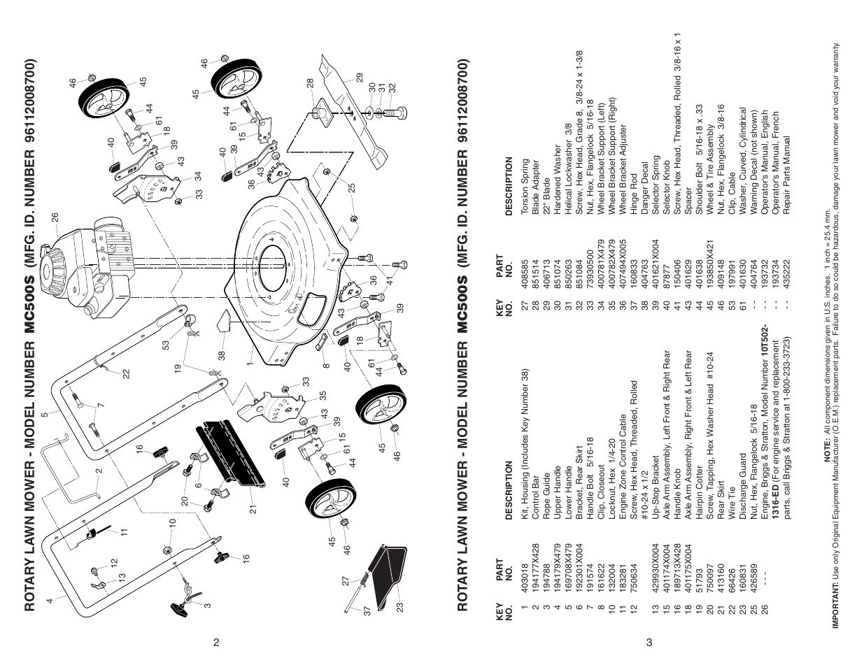 Product complete | McCulloch MC500S User Manual | Page 2 / 2