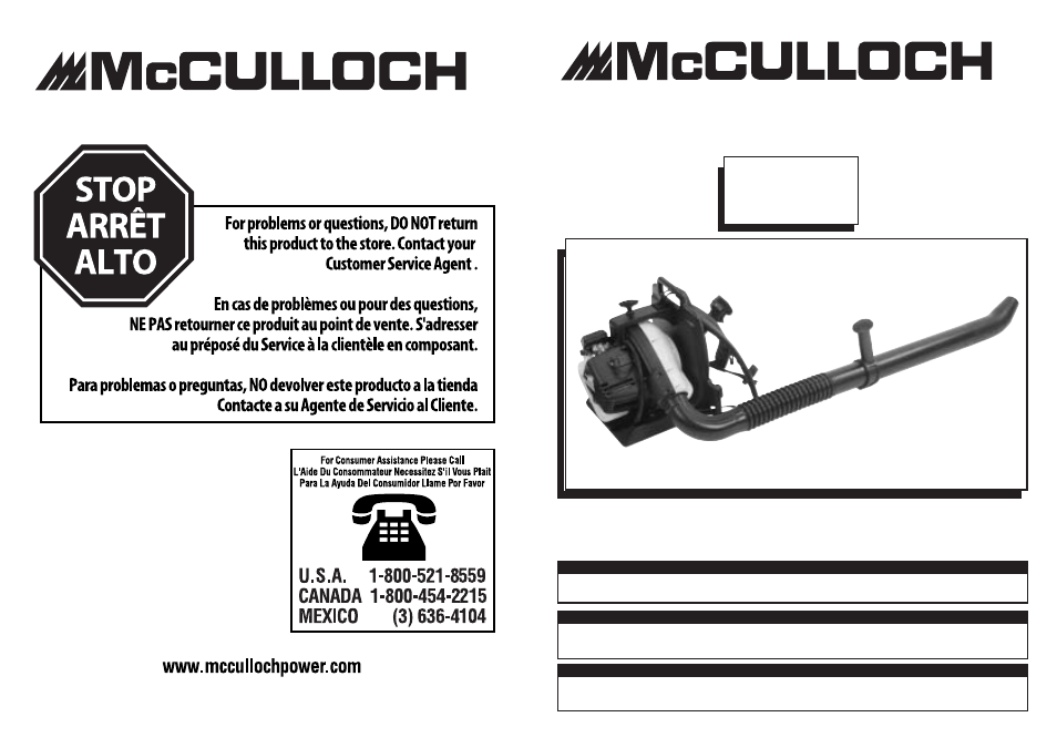 McCulloch MB3202 User Manual | 22 pages