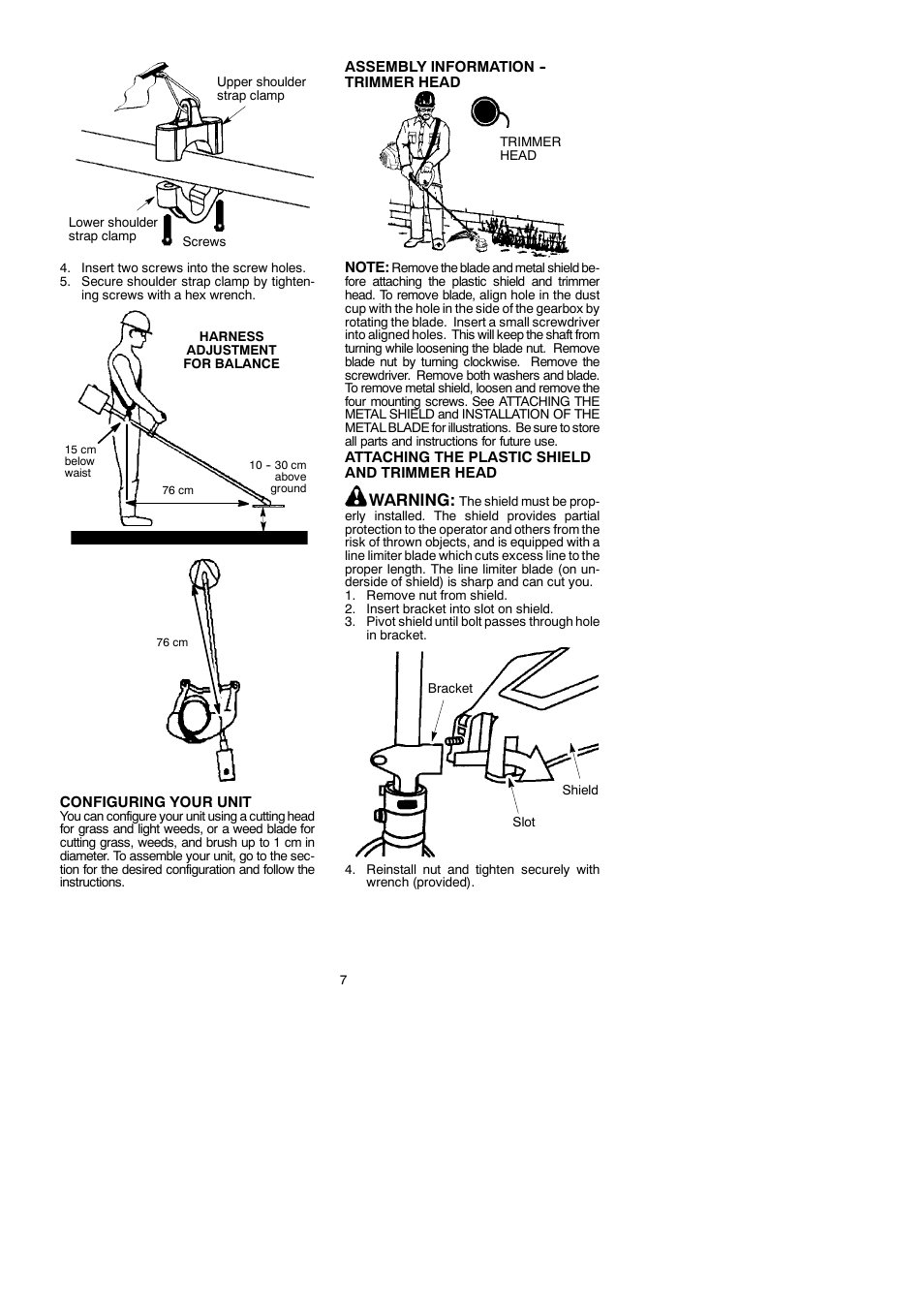 Warning | McCulloch Cabrio 115249726 User Manual | Page 7 / 21