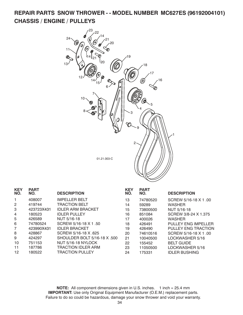 McCulloch 96192004101 User Manual | Page 34 / 40