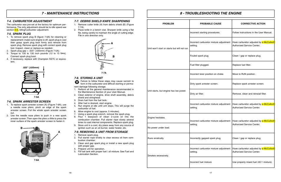 McCulloch MCT3362VB User Manual | Page 9 / 10