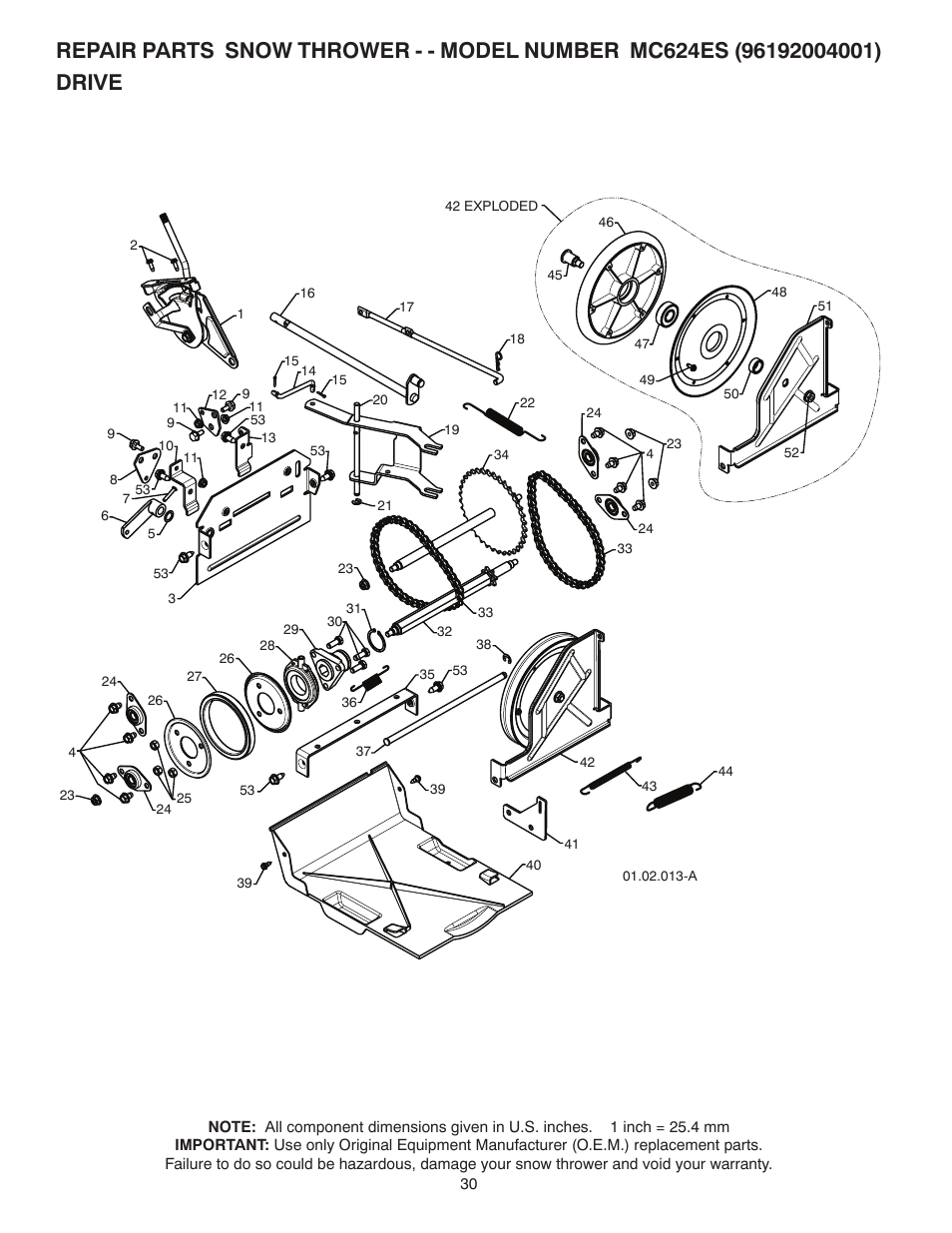 Drive | McCulloch 96192004001 User Manual | Page 30 / 40