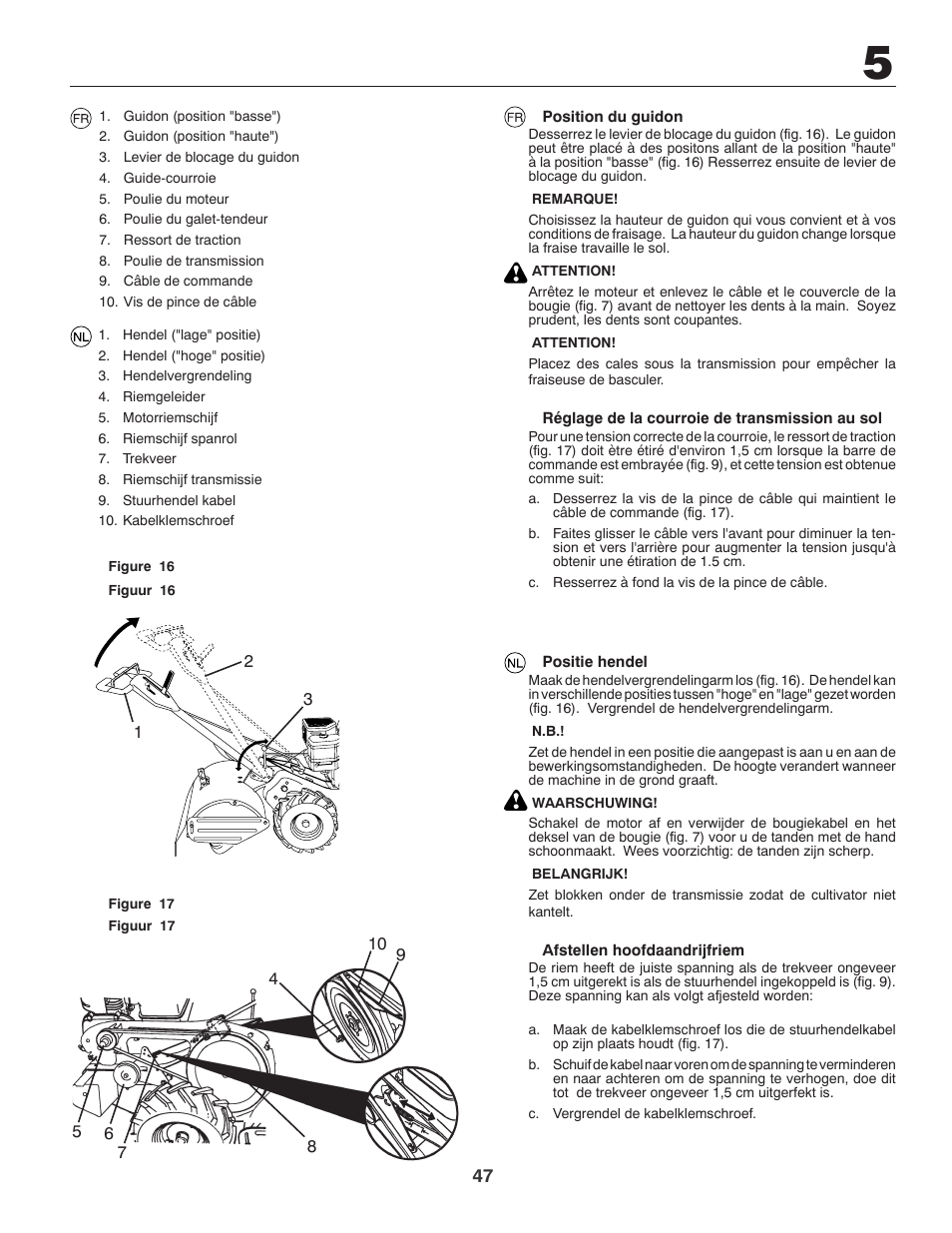 McCulloch MRT6 User Manual | Page 47 / 60