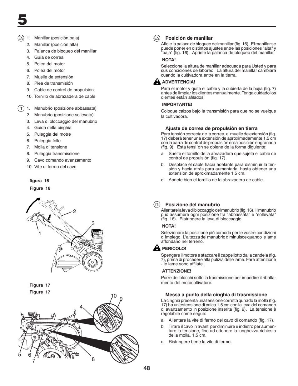McCulloch MRT6 User Manual | Page 48 / 60