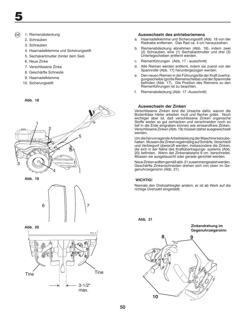 McCulloch MRT6 User Manual | Page 50 / 60