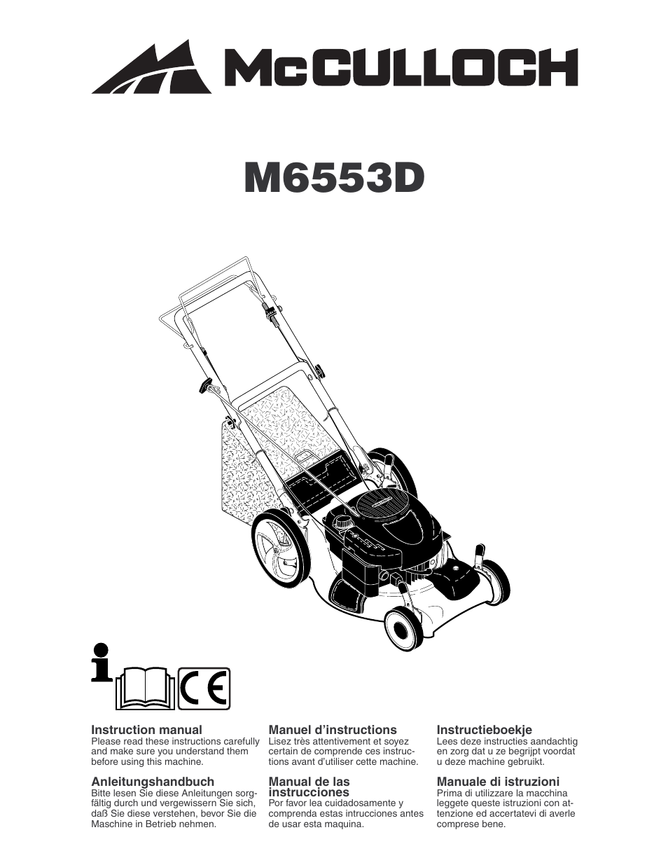 McCulloch M6553D User Manual | 20 pages