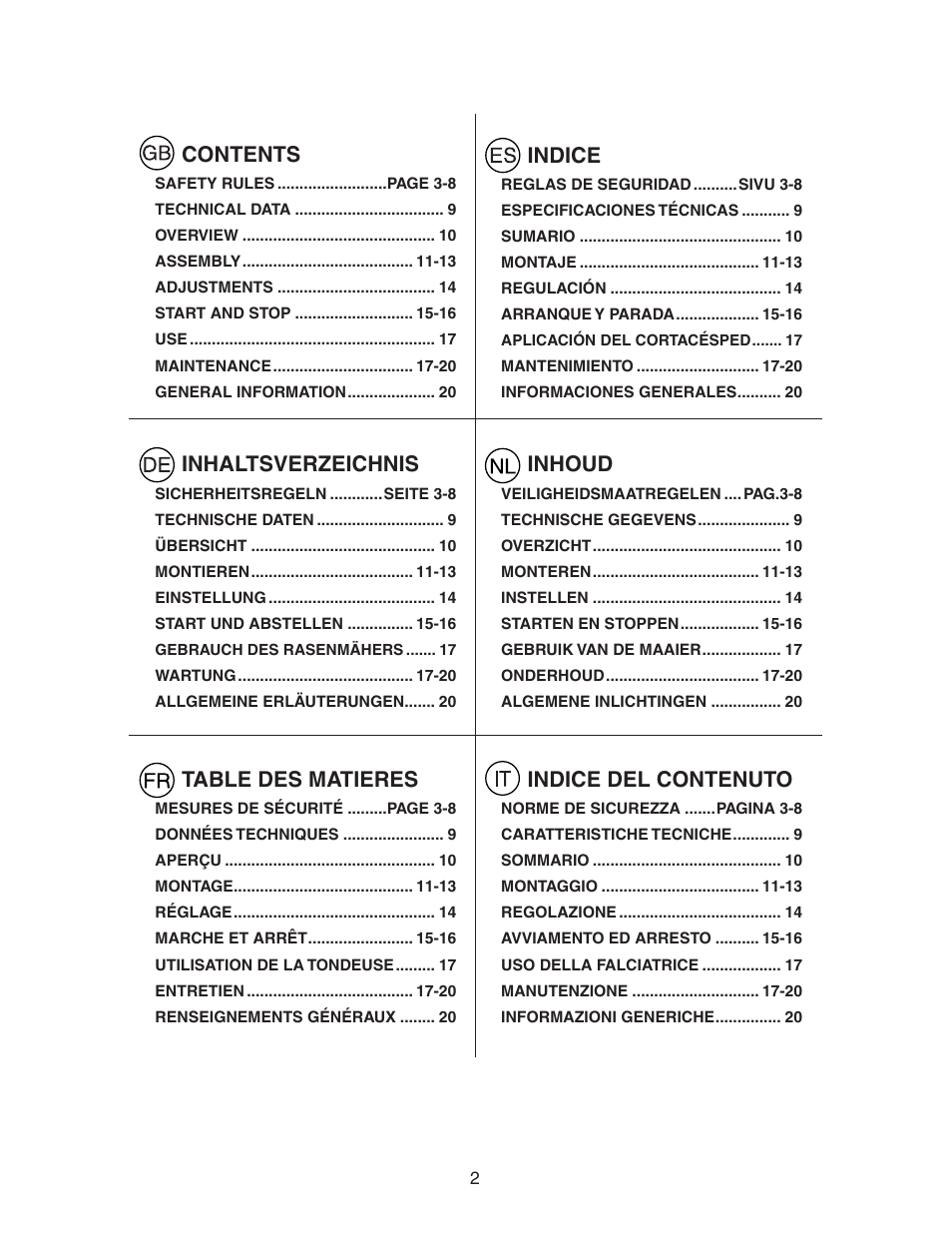 McCulloch M6553D User Manual | Page 2 / 20