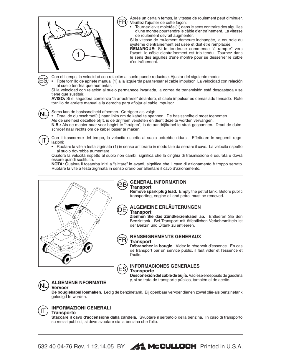 McCulloch M6553D User Manual | Page 20 / 20