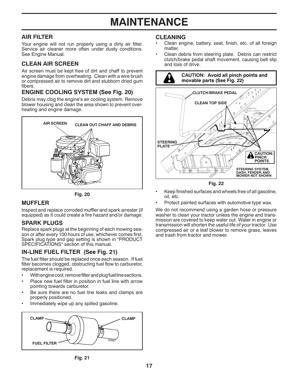 Maintenance | McCulloch MC195H42LT User Manual | Page 17 / 28