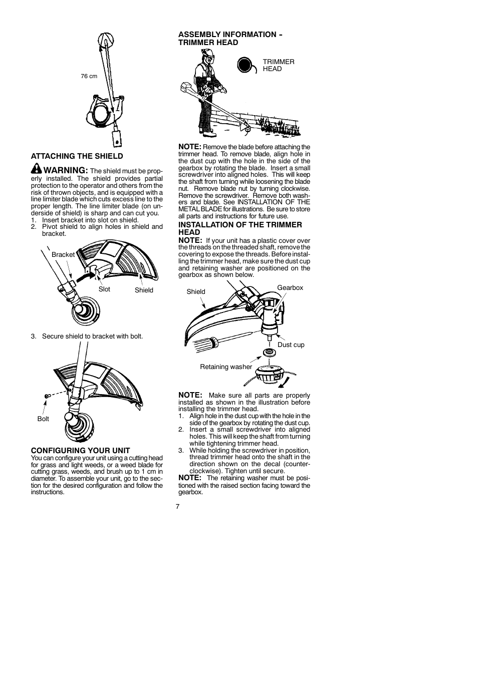 Warning | McCulloch MAC 250 B User Manual | Page 7 / 18