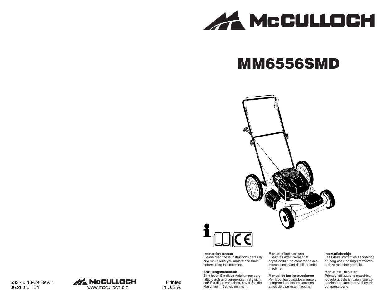 McCulloch MM6556SMD User Manual | 10 pages
