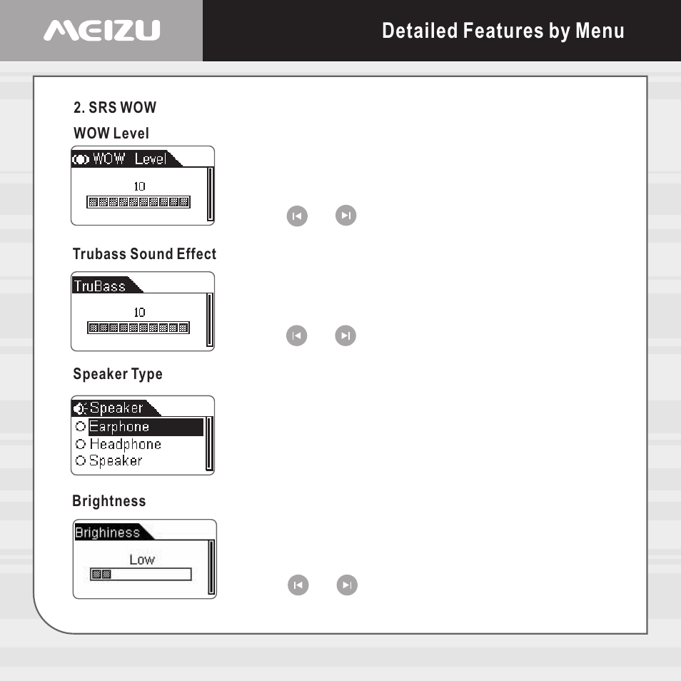 Detailed features by menu | Meizu X6 User Manual | Page 32 / 72