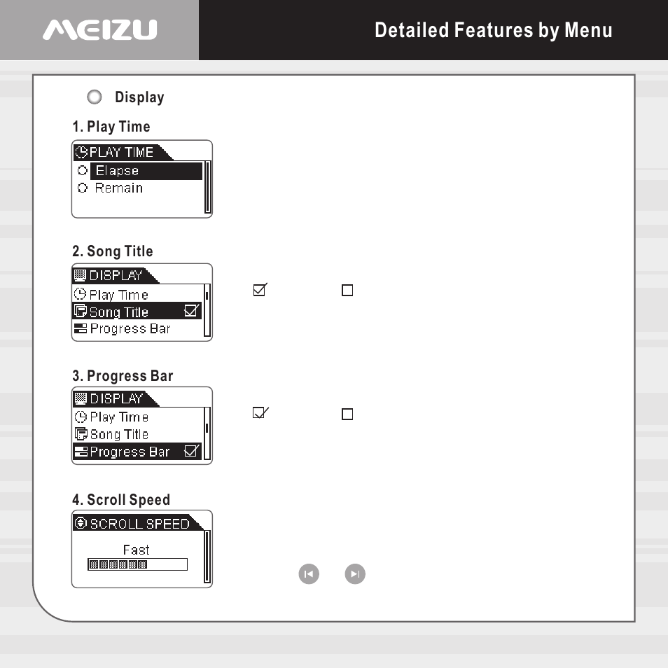 Detailed features by menu | Meizu X6 User Manual | Page 34 / 72