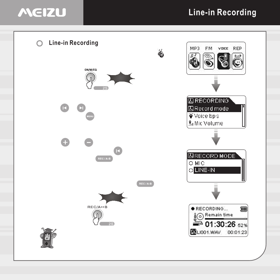 Line-in recording | Meizu X6 User Manual | Page 55 / 72