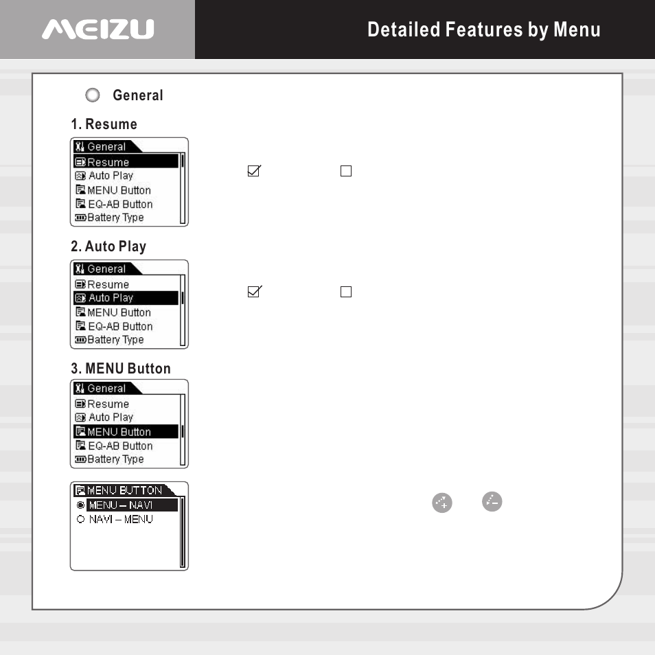 Detailed features by menu | Meizu E5 User Manual | Page 29 / 72