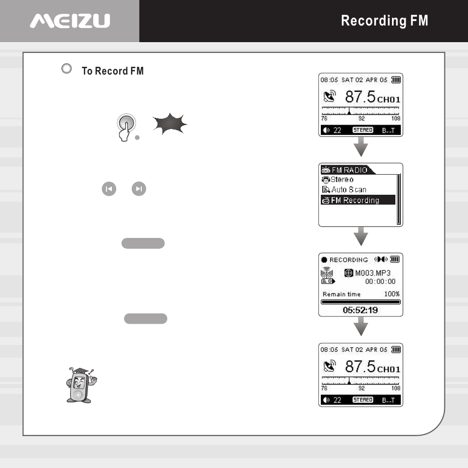 Recording fm | Meizu E5 User Manual | Page 53 / 72