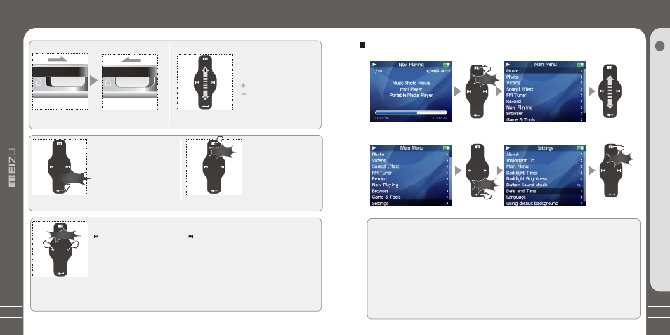 Т³гж 14, Using buttons, Menu controls | Meizu MZ-03 User Manual | Page 14 / 40