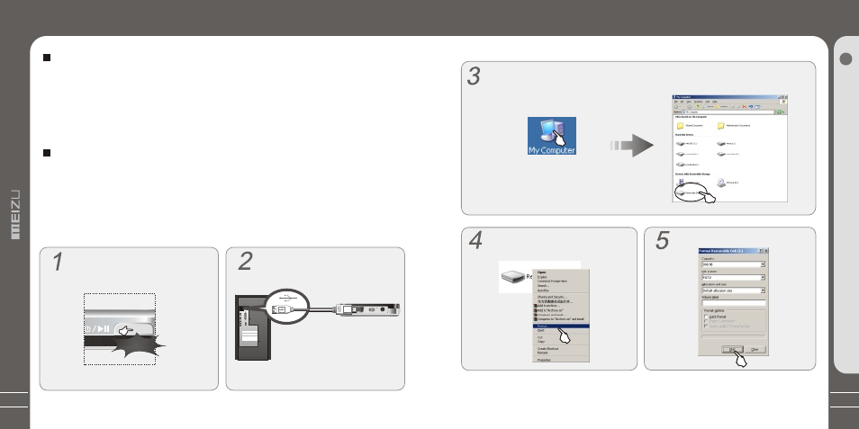 Т³гж 35, Format, Before formatting | Operating procedures | Meizu MZ-03 User Manual | Page 35 / 40