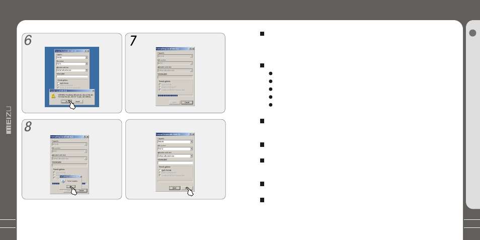 Т³гж 36, Format, Handling instructions | Meizu MZ-03 User Manual | Page 36 / 40