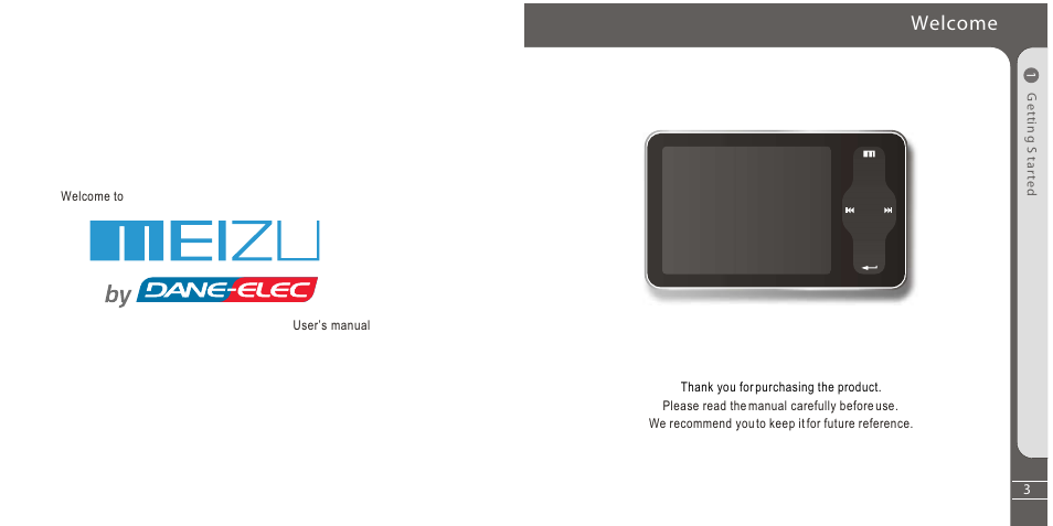Welcome | Meizu Portable Media Player User Manual | Page 2 / 37