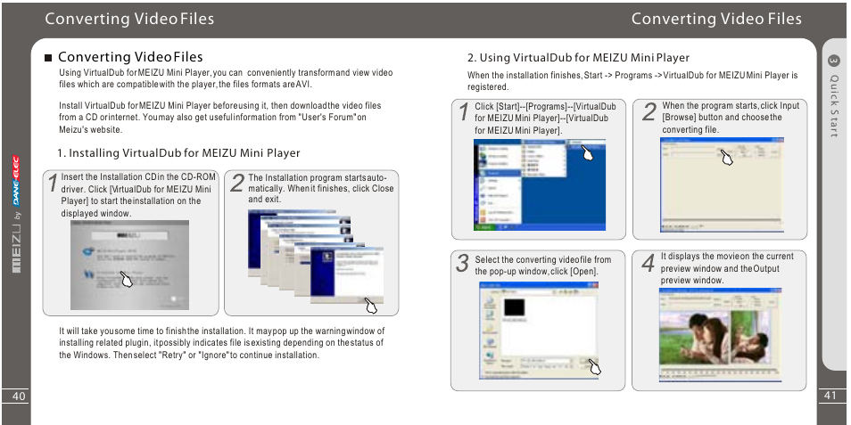 Converting video files | Meizu Portable Media Player User Manual | Page 21 / 37